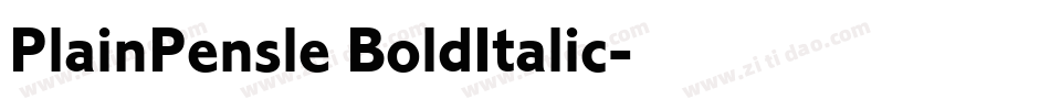 PlainPensle BoldItalic字体转换